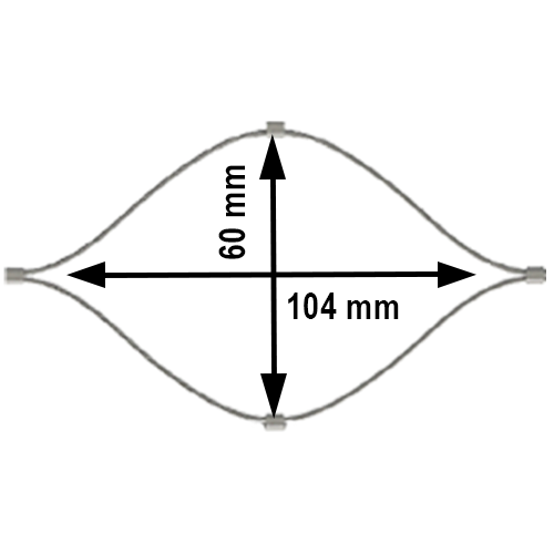 Nerezové siete 60x104 mm
