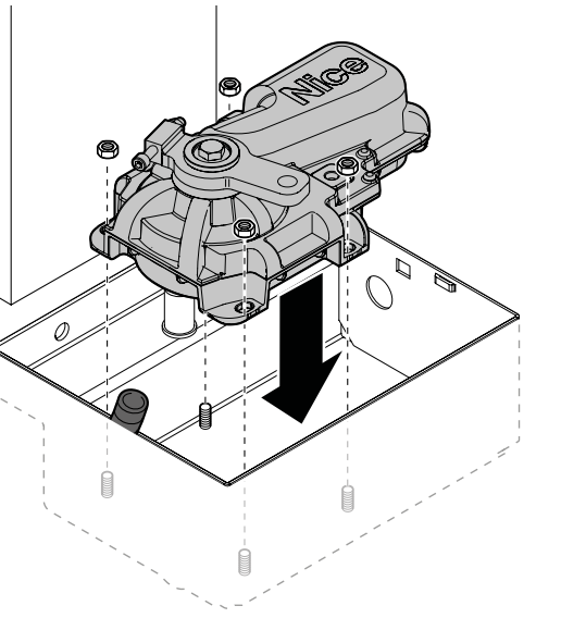 LFAB4024HS – upevnenie motora do základového boxu