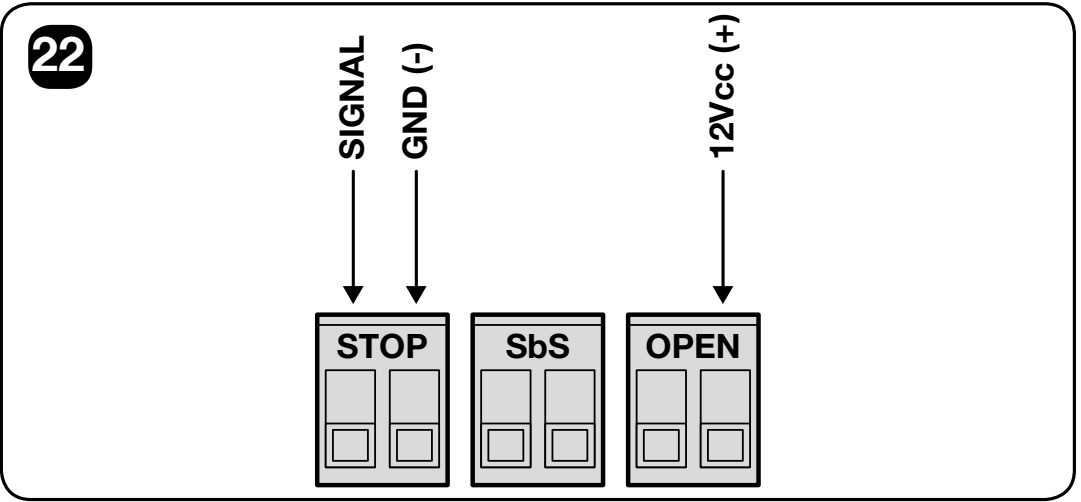 TN2010L – SIGNAL, GND mínus a 12 V plus pre optickú bezpečnostnú hranu TN2010L – SIGNAL, GND mínus a 12 V plus pre optickú bezpečnostnú hranu