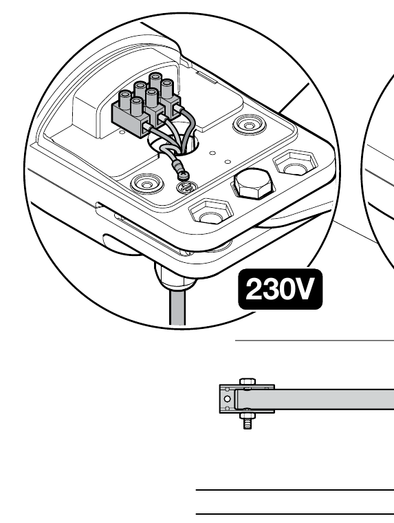 Zapojenie svorkovnice motora NICE TOO 230 V a ochranného vodiča Zapojenie svorkovnice motora NICE TOO 230 V a ochranného vodiča