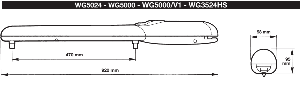 WG3524HS – celkové rozmery 920 × 98 × 95 mm a zdvih 470 mm WG3524HS – celkové rozmery 920 × 98 × 95 mm a zdvih 470 mm