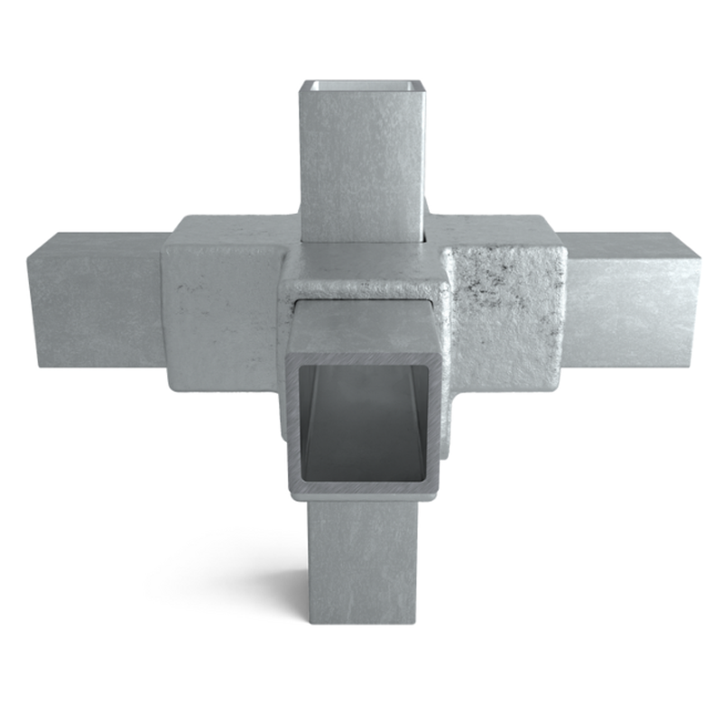 Spojka pre jokel 40x40 mm, 6-kríž, ukážka použitia 1