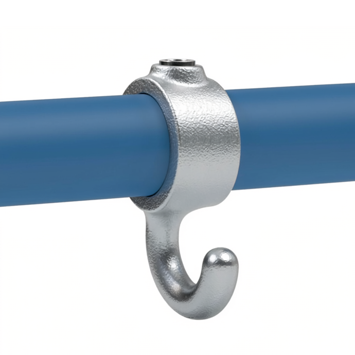 Pozinkovaný vešiakový hák s objímkou pre trubku 48,3 mm