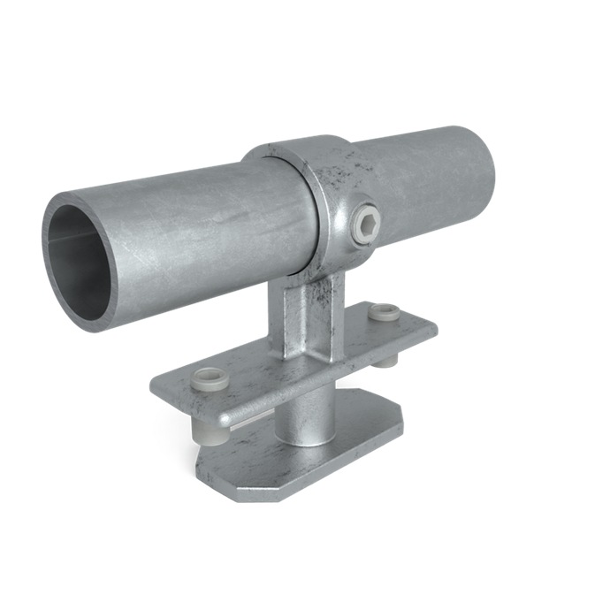 Pozinkovaný držiak na trubku 48,3 mm, vrchný na kontajner