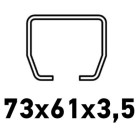 S C-profilom 73x61x3,5mm