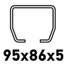 S C-profilom 95x86x5mm