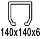 Pre C-profil 140x140x6 mm