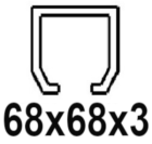 Pre C-profil 68x68x3 mm