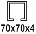 Pre C-profil 70x70x4 mm