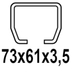 Pre C-profil 73x61x3,5 mm