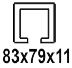 Pre C-profil 83x79x11 mm