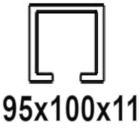 Pre C-profil 95x100x11 mm