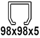 Pre C-profil 98x98x5 mm