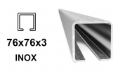 INOX C-profil 76x76x3 mm