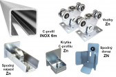 INOX/Zn Kombinovaná sada 58x58x3 pre výrobu samonosnej posuvnej brány