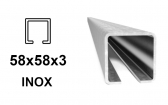 INOX C-profil 58x58x3 mm