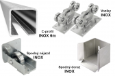 INOX sada 98x98x5 pre výrobu samonosnej nerezovej posuvnej brány
