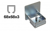 Krytka C-profilu samonosnej brány - pozinkovaná, 68x68