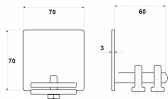Krytka C-profilu samonosnej brány - pozinkovaná, 70x70