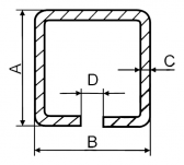C-Profil 80x80x5 mm, dĺžka 3 m