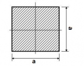 Hranatá štvorcová plná oceľová tyč 16x16 mm (štvorhran), bez povrchovej úpravy