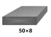 Plochá plná oceľová tyč 50x8 mm (pásovina), bez povrchovej úpravy