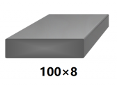 Plochá plná oceľová tyč 100x8 mm (pásovina), bez povrchovej úpravy