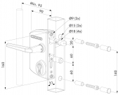 LOCINOX LAKQ 6060 zámok s práškovo lakovaným hliníkovým telom a nerezovým mechanizmom pre profil 60x60