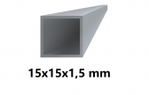 Hliníkový jokel štvorcový 15x15x1,5 mm