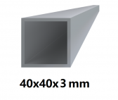 Hliníkový jokel štvorcový 40x40x3 mm