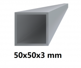 Hliníkový jokel štvorcový 50x50x3 mm