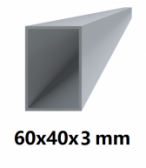 Hliníkový jokel obdĺžnikový 60x40x3 mm