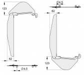 Ochranné kryty (ľavý, pravý) pre skladací mechanizmus do 8m