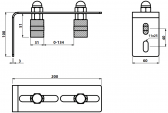 CAIS Vrchné vedenie s dvoma rolkami pre posuvné brány, veľkosť S, FRS 2