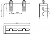 CAIS Vrchné vedenie s dvoma rolkami pre posuvné brány, veľkosť M, FRM 2