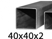 Joklový profil 40x40x2, čierny
