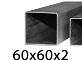 Joklový profil 60x60x2, čierny
