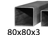 Joklový profil 80x80x3, čierny
