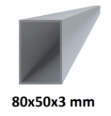 Hliníkový jokel obdĺžnikový 80x50x3 mm