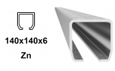 C-profil 140x140x6 mm, Zn - žiarovo pozinkovaný