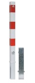 470FB parkovací stĺpik hranatý 70x70x900, odnímateľný, ZN+biela/červená