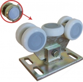 Vozík výkyvný bez regulácie, 5 roliek s montážnou doskou