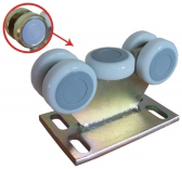 Vozík pevný bez regulácie 145mm, 5 roliek, doska A