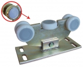 Vozík výkyvný bez regulácie, 5 roliek s montážnou doskou