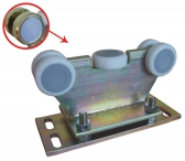 Vozík pevný s reguláciou, 5 roliek, s montážnou doskou B