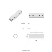 Pozinkovaná spojka pre trubky 42,4 mm, predĺžený rovný spoj