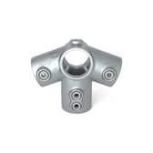 Pozinkovaná spojka pre trubky 42,4 mm, tvar sedlový kríž, 27,5°