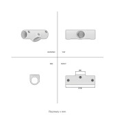 Pozinkovaná uhlová spojka pre trubky 48,3 mm, tvar T, 11°–30° sklon