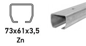 CAIS C-profil 73x61x3,5mm s dierami na priskrutkovanie, Zn, STAGE SZ 6