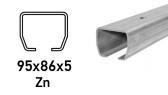 CAIS C-profil 95x86x5mm s dierami na priskrutkovanie, Zn, STAGE MZ 6